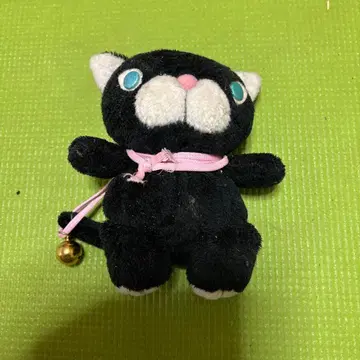 검은 고양이 봉제 인형 방울 포함