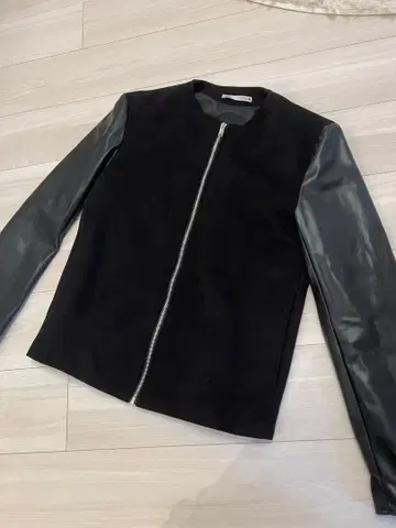ZARA 남성용 인조 가죽 자켓 블루종 사이즈 S