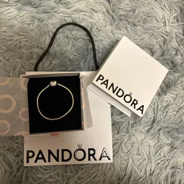 Pandora 실버 뱅글 하트 참 18 ( 16cm )