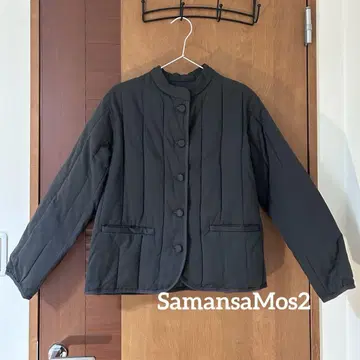 SamansaMos2 충전솜 퀼팅 블루종 아우터 내추럴 구제 의류