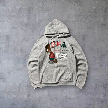 80s90s USA제 Hanes 바디 B.W.A 바트풍 패러디 프린트