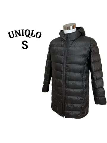 UNIQLO 브라운 울트라 라이트 다운 자켓 롱 벤치 코트