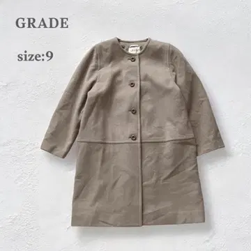 노카라 코트 아우터 캐시미어 혼방 여성용 도쿄스타일 가을/겨울