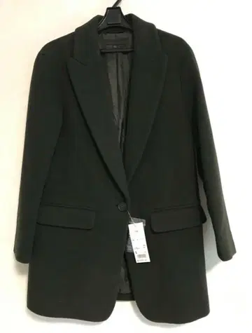 유니클로 새상품 S 울 블렌드 빅 실루엣 코트 다크 그린