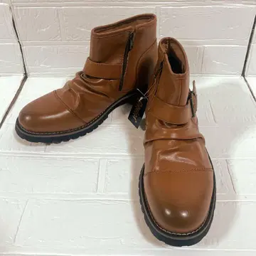 미사용품 데데스 엔지니어 숏부츠 카멜 27cm