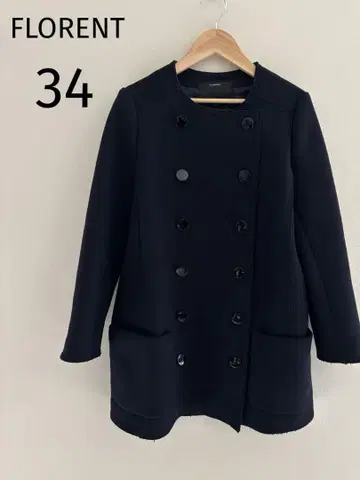 FLORENT 플로렌트 피 코트 네이비 34
