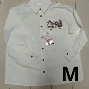 산리오 마론 크림 아베일 자수 긴팔 셔츠 M 택 포함 새상품