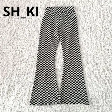 SH_KI 시키 니트 팬츠 모노톤 올 패턴 체크