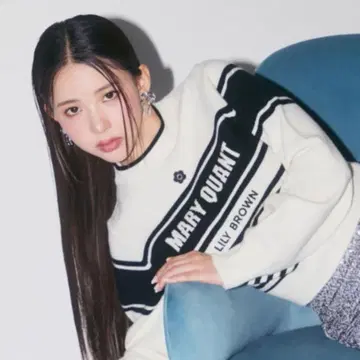 LILY BROWN x MARY QUANT 바리에 자카드 니트