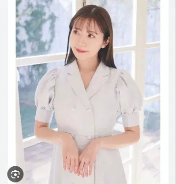 컨디션 최상 Areeam 아림 자카드 트렌치 롱 원피스 스카이블루 M