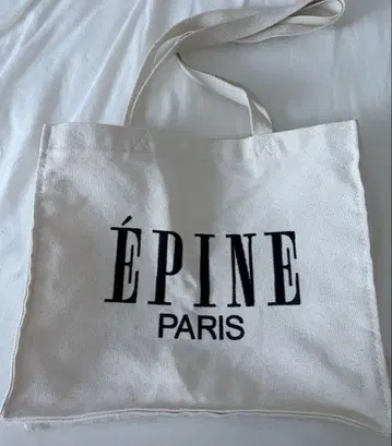 epine 에피누 로고 토트백 캔버스 아이보리 블랙