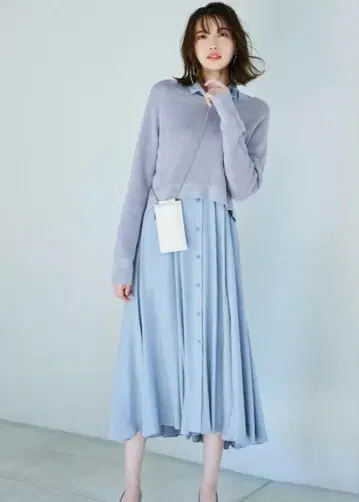 코코딜 니트 앙상블 셔츠 원피스
