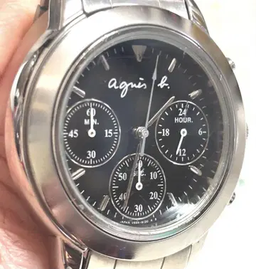 가격 인하 작동품 agnes b. 에네스베 크로노그래프