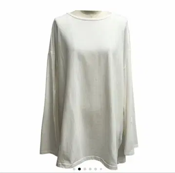 코끼리 고양이 완판템 롱 기장 루즈핏 티셔츠 화이트