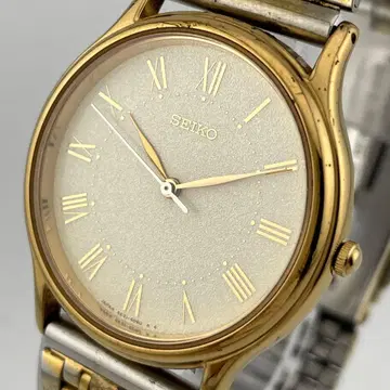 [ 작동/새상품 배터리 ] 세이코 손목시계 골드 워치 로만 인덱스