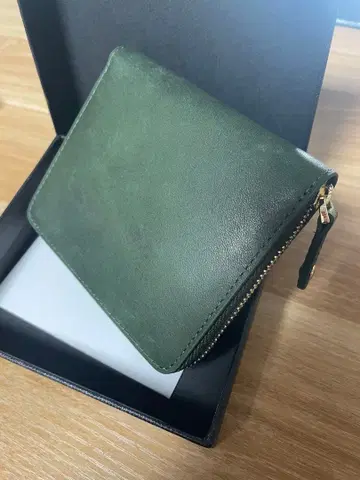 천연 가죽 이탈리아제 얇은 타입 라운드 지퍼 지갑