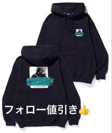 Xlarge 풀오버 후드티 블랙 XL