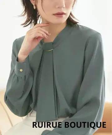 RUIRUE BOUTIQUE 루일 에 부티크 보타이 블라우스 상의