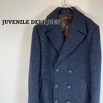 JUVENILE DELIQUET 체스터 코트 MOON 안감 페이즐리 무늬