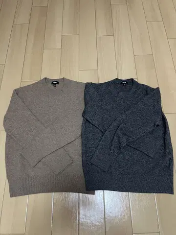 UNIQLO 캐시미어 니트 스웨터 2색 세트 S