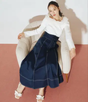 Dickies 별주 스티치 롱 스커트 질스튜어트
