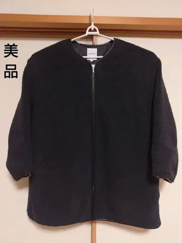 새상품급 LEPSIM 라이트보아 파이핑 코트 F 차콜 그레이