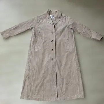 PICCIN 코듀로이 롱 코트 베이지