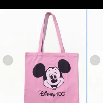 Disney 100 미키마우스 토트백 핑크