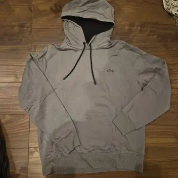 LACOSTE 그레이 후드 부착 후드티 US S