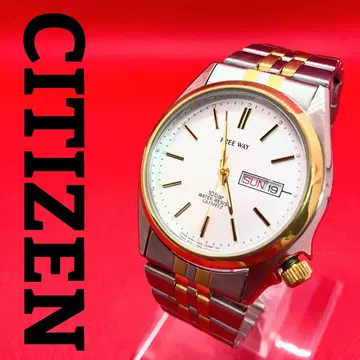 CITIZEN 시티즌 FREE WAY 콤비 쿼츠 데이데이트 가동품