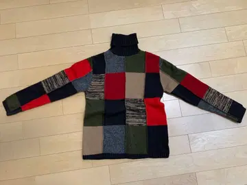 미셸클라인 MICHEL KLEIN 패치워크 터틀넥 스웨터