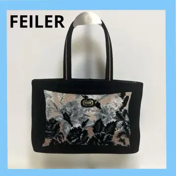 새상품급 페이 FEILER 꽃무늬 자수 핸드백