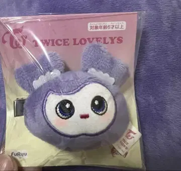 TWICE LOVELY 봉제 인형 보라색 사나 헤어핀