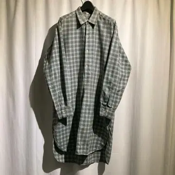 60s 유로 빈티지 그랑파 셔츠 체크 무늬