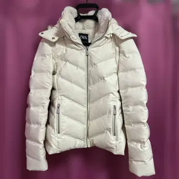 ZARA 아이보리 다운 자켓 S