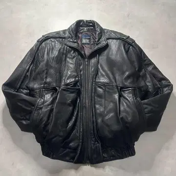 90s real leather jacket robert comstock