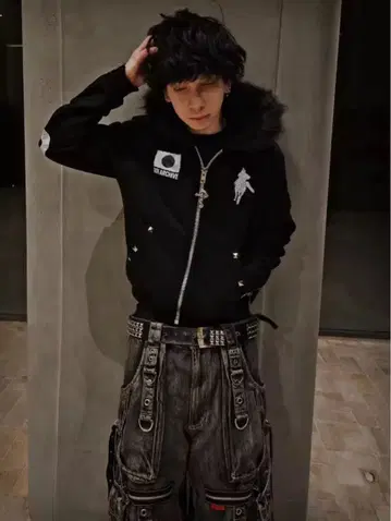 퍼 지퍼 archive opium y2k 지퍼 후디 해외 스트릿