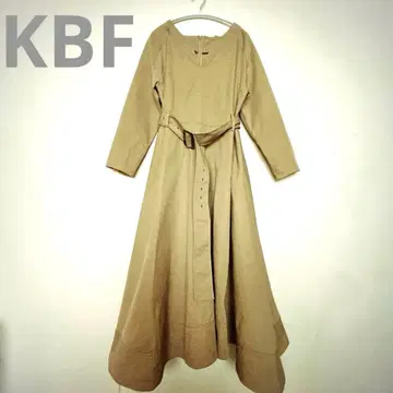 KBF 롱 원피스 플레어 원피스 베이지