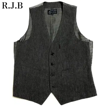 R.J.B/플랫 헤드 'TWIST CHAMBRAY VEST'