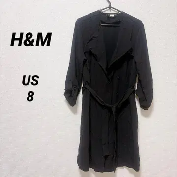 H&M [ US8 ] 블랙 트렌치코트