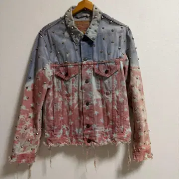 Z.VARGAS Levis 스터드 국기 패턴 데님 자켓