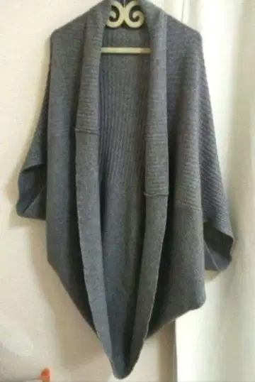 나루미 트레이딩 가디건 이탈리아제 리브 그레이 오픈 프론트