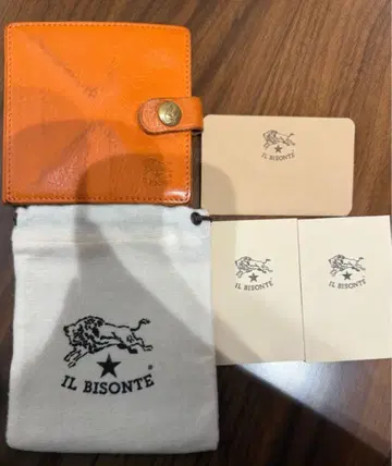 IL BISONTE 접이식 지갑 오렌지