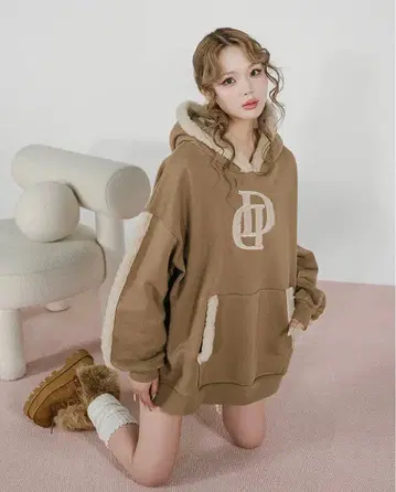 다리치 DD 보아 후드티 모카