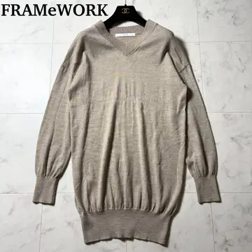 FRAMeWORK V넥 튜닉 풀오버 니트 스웨터