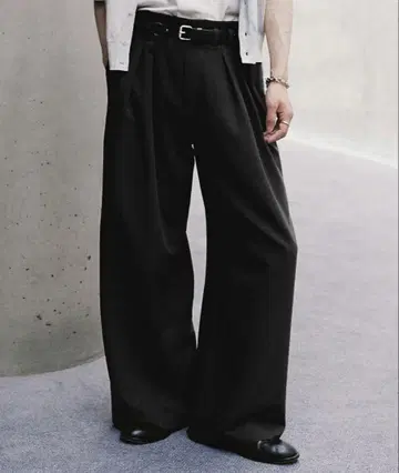 블랙 와이드 팬츠 M 사이즈