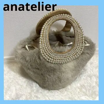 anatelier 아나텔리어 퍼 펄 장식 핸드백