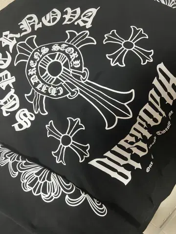 크롬풍 후드티 셋업