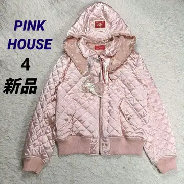 새상품 핑크하우스 새틴 퀼팅 블루종 4 리본 브로치 2way