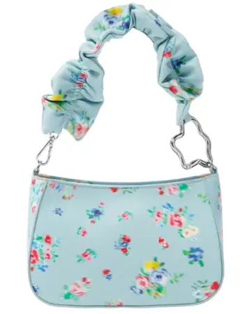 [ point ] Blurred leather handbag (blue)
